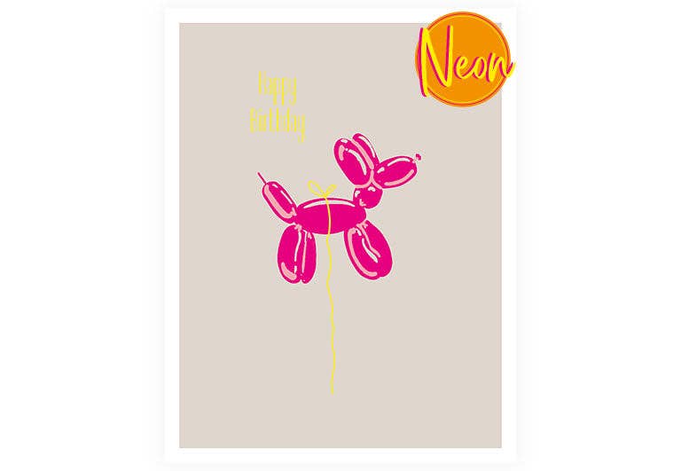 Postkarte Ballonhund