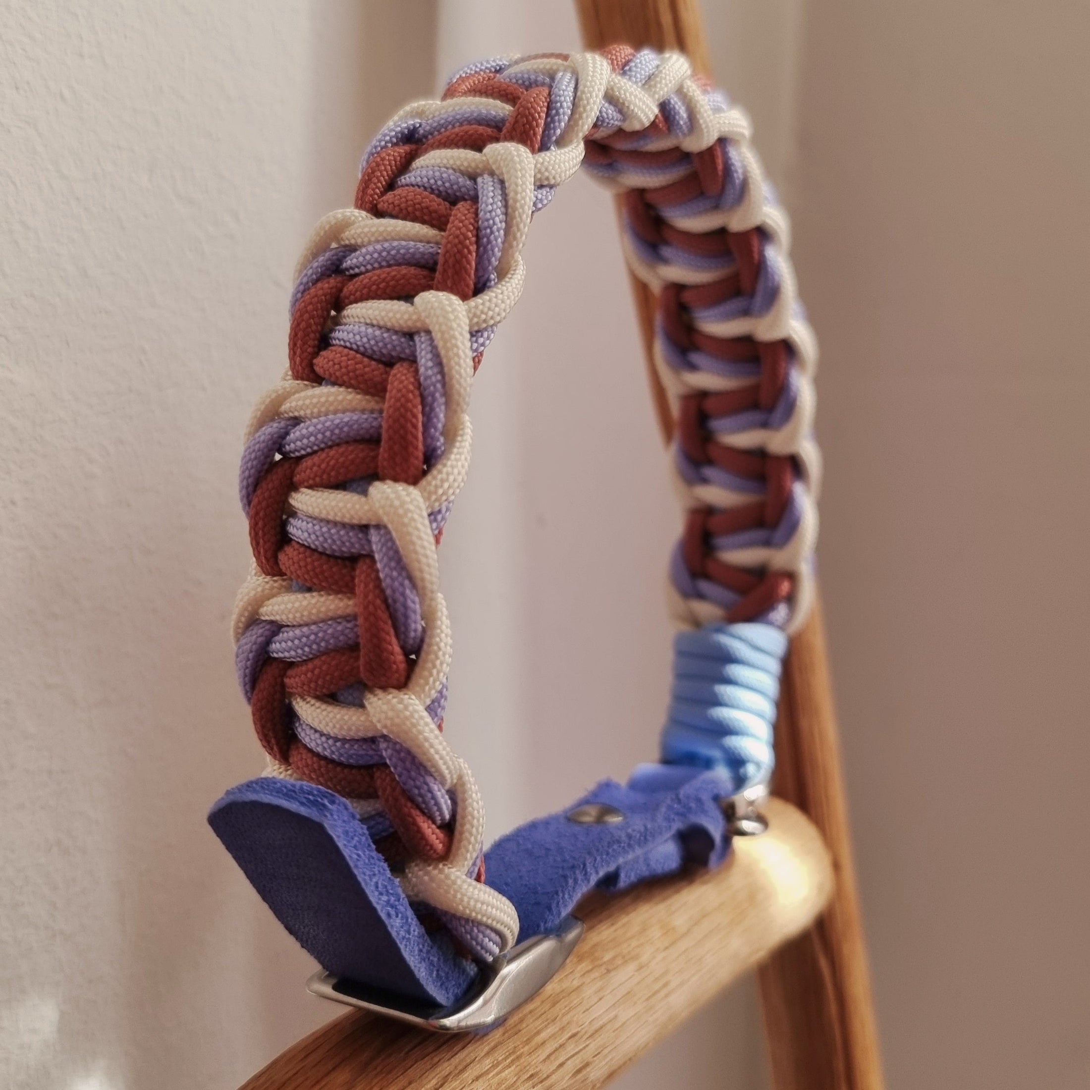 Hundehalsband NALA - Leder Adapter Blau