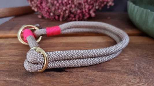 Hundehalsband Hilde 8 mm beige
