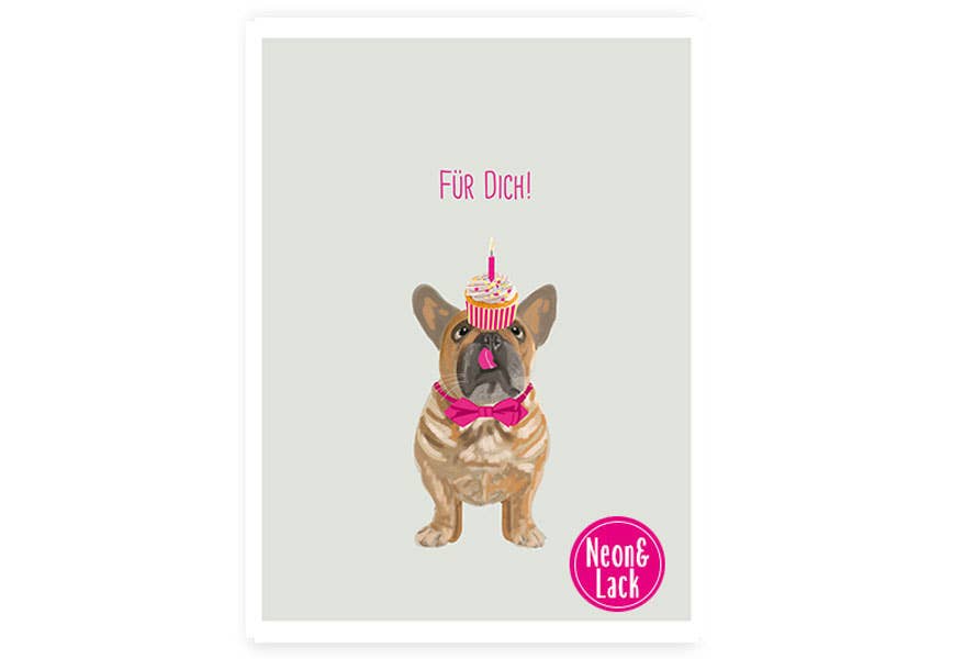 Postkarte Bulldogge