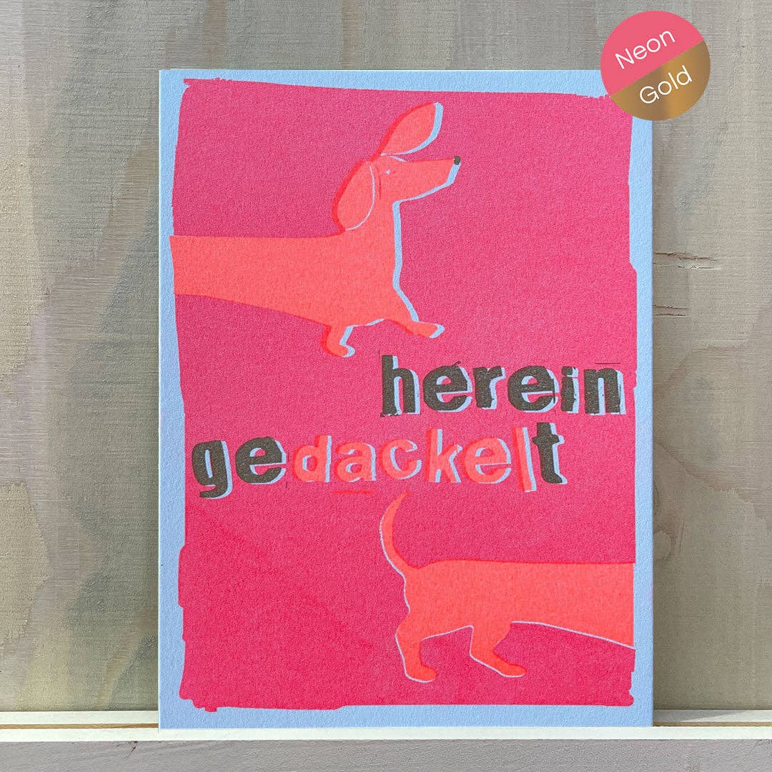 Postkarte Hereingedackelt